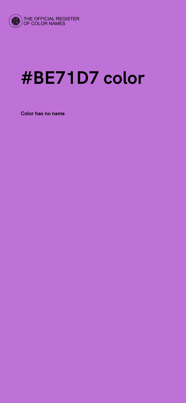 #BE71D7 color image