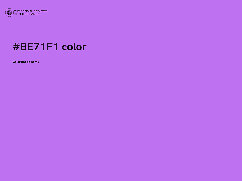 #BE71F1 color image