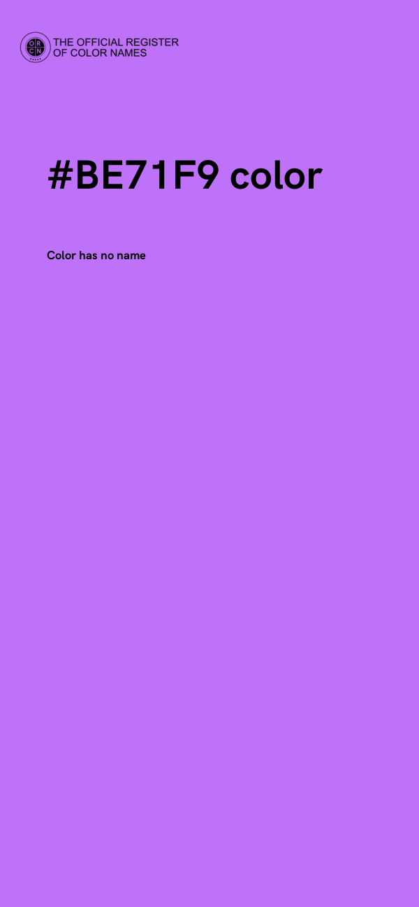 #BE71F9 color image