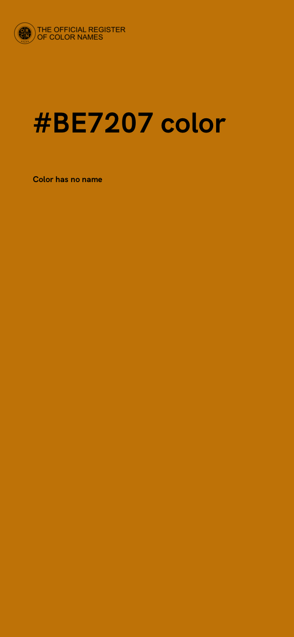#BE7207 color image