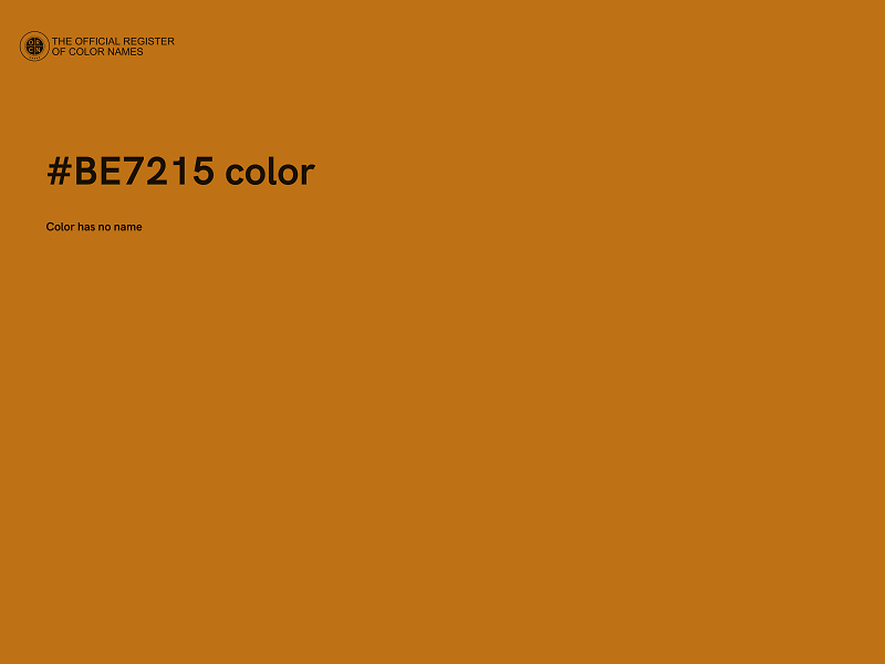 #BE7215 color image