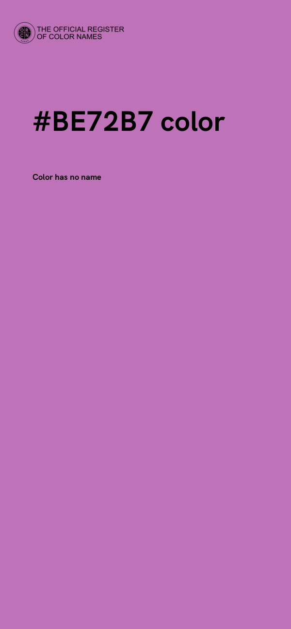 #BE72B7 color image