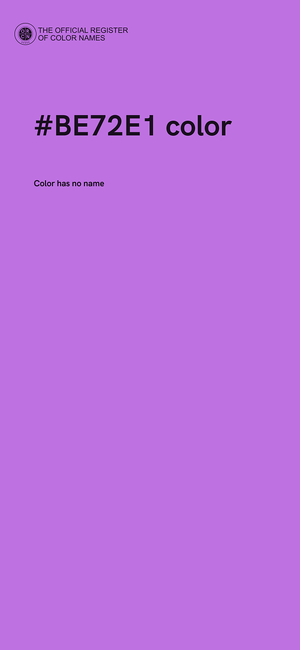 #BE72E1 color image