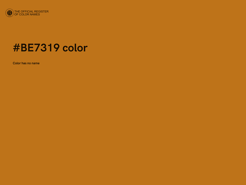 #BE7319 color image