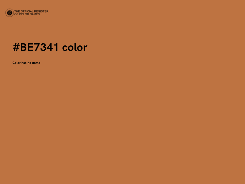 #BE7341 color image
