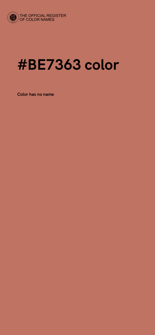 #BE7363 color image