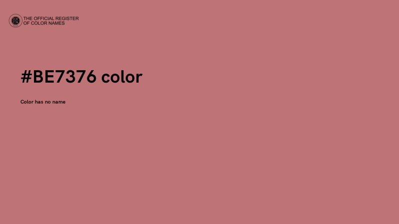 #BE7376 color image