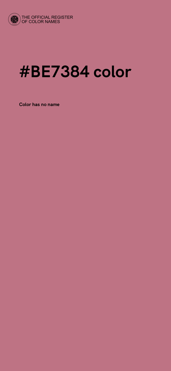 #BE7384 color image