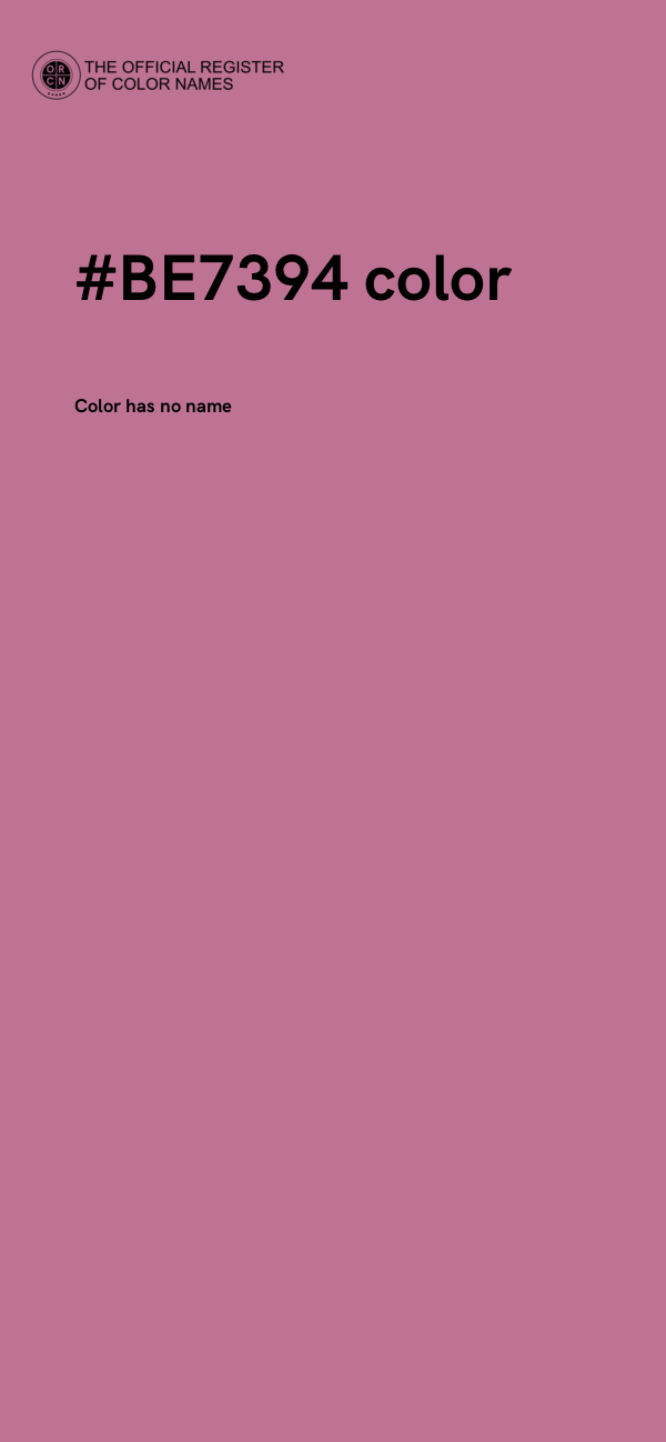 #BE7394 color image