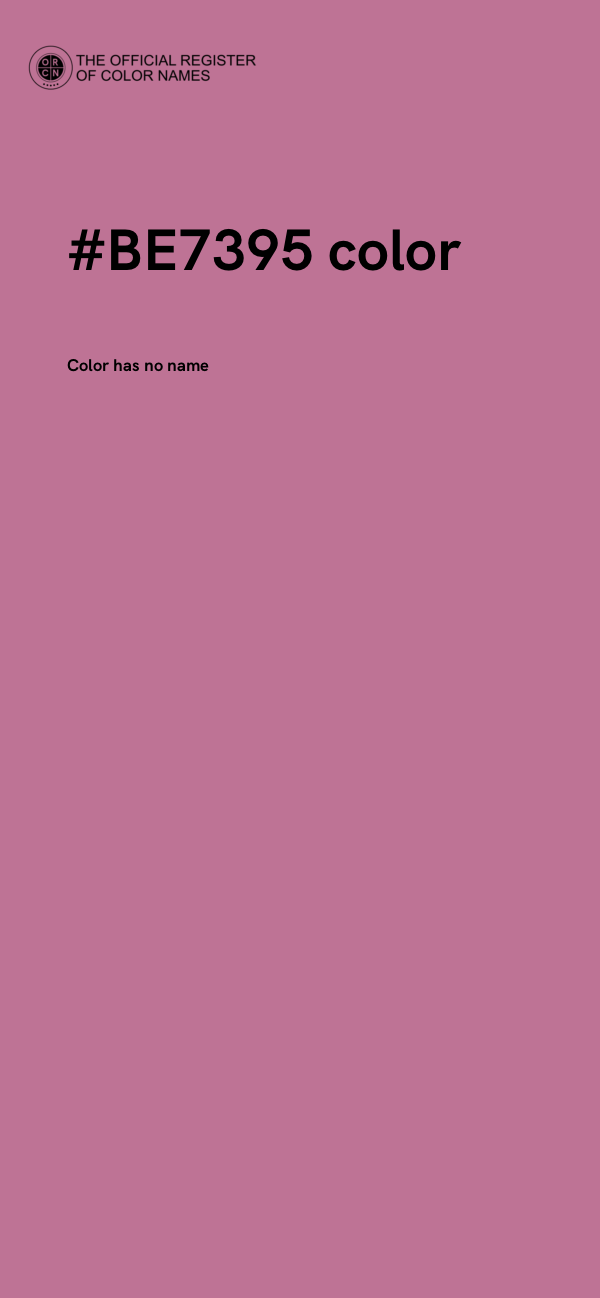 #BE7395 color image