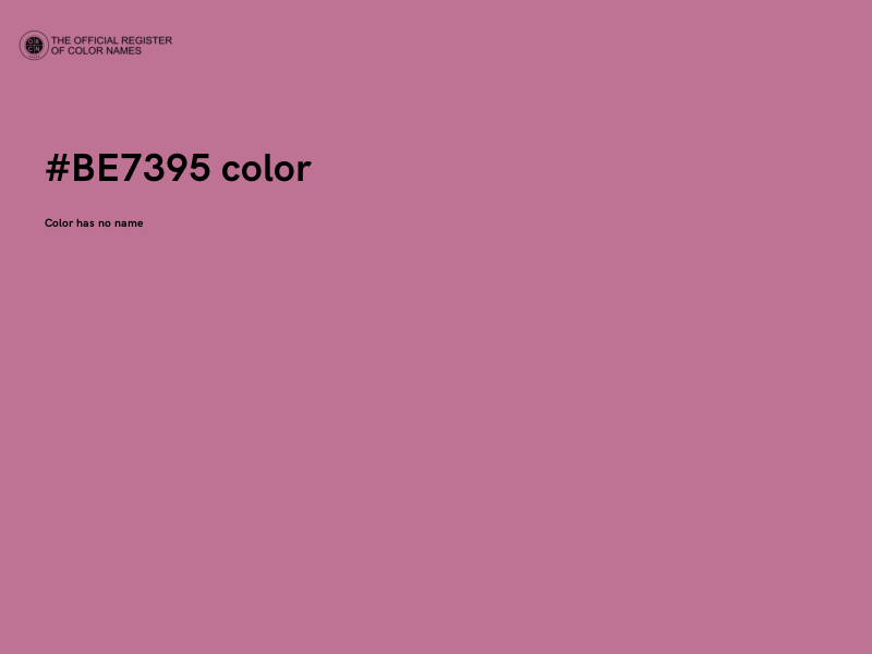 #BE7395 color image