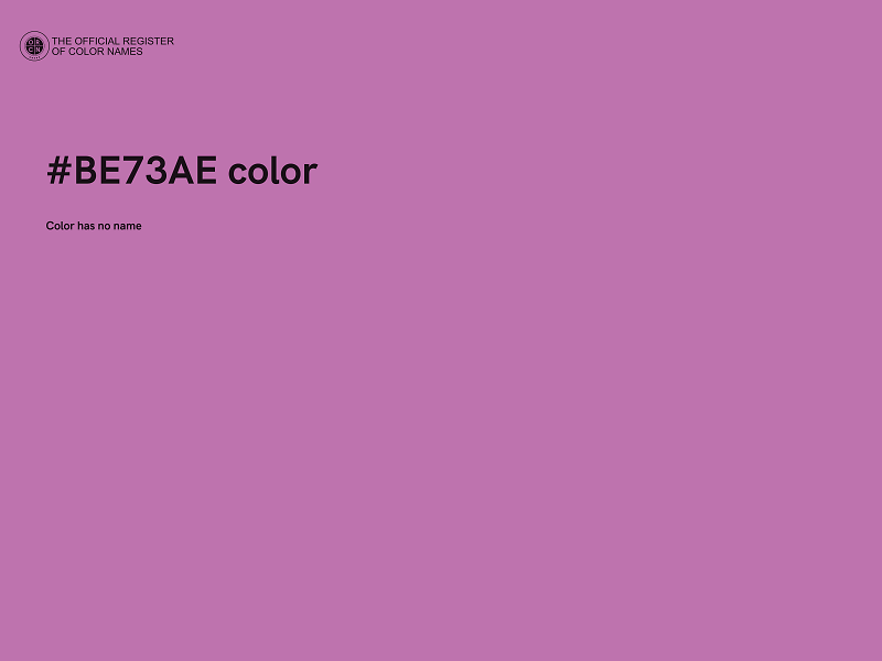 #BE73AE color image