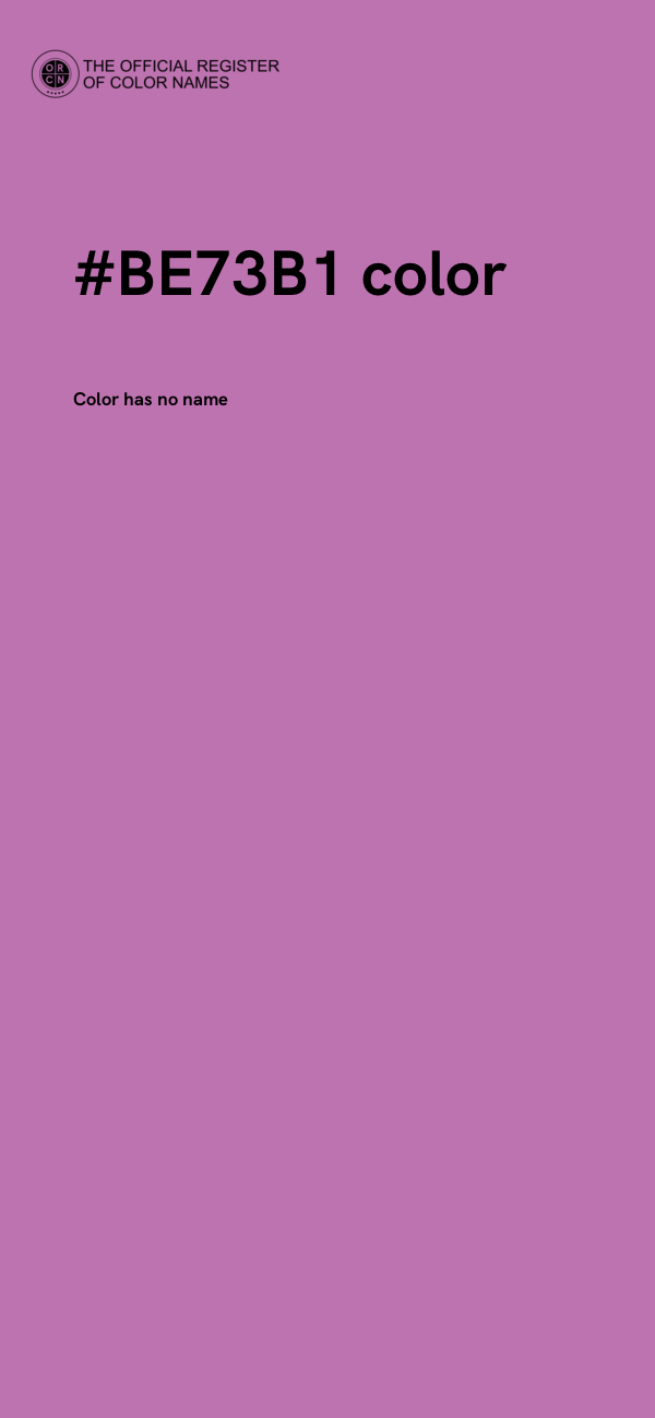#BE73B1 color image