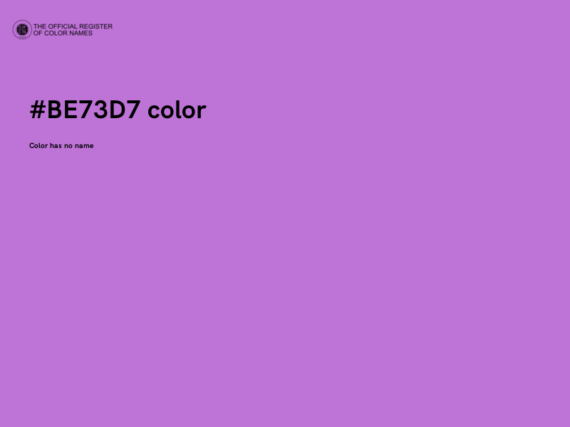 #BE73D7 color image