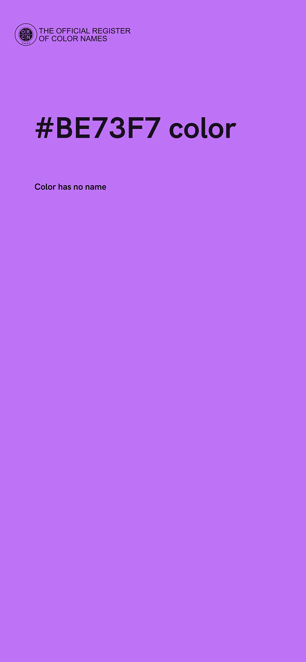 #BE73F7 color image