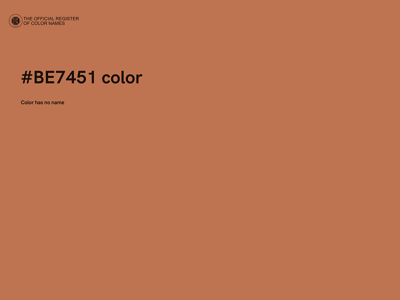 #BE7451 color image