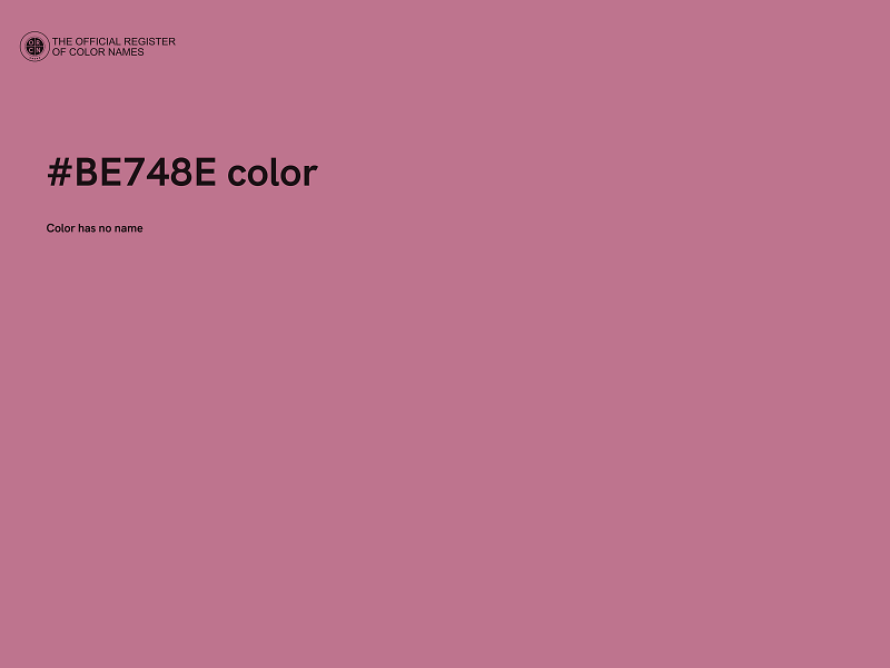 #BE748E color image