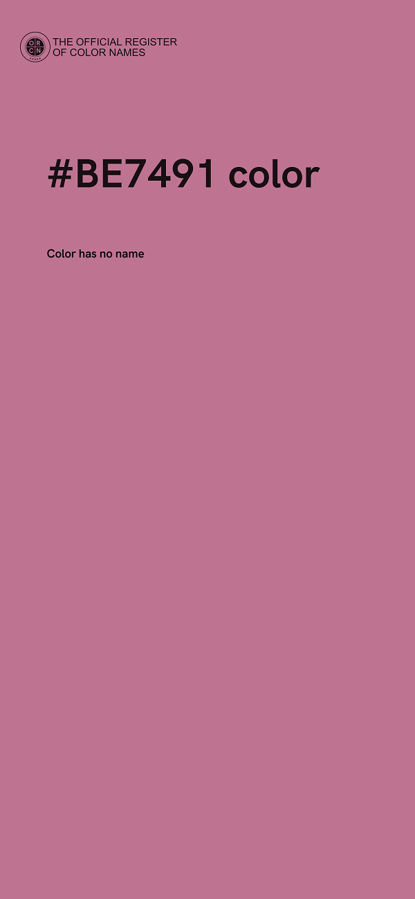 #BE7491 color image