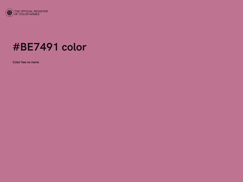 #BE7491 color image