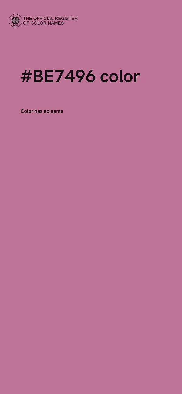 #BE7496 color image