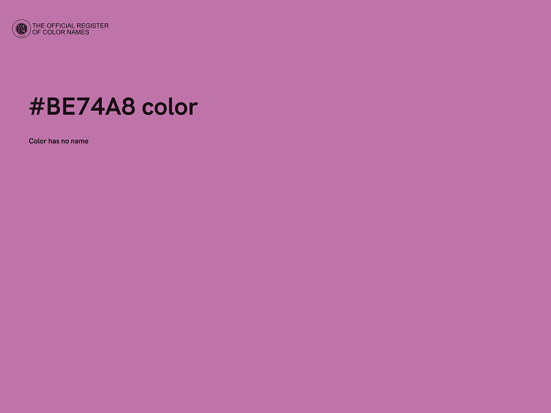 #BE74A8 color image