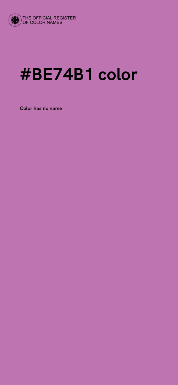 #BE74B1 color image