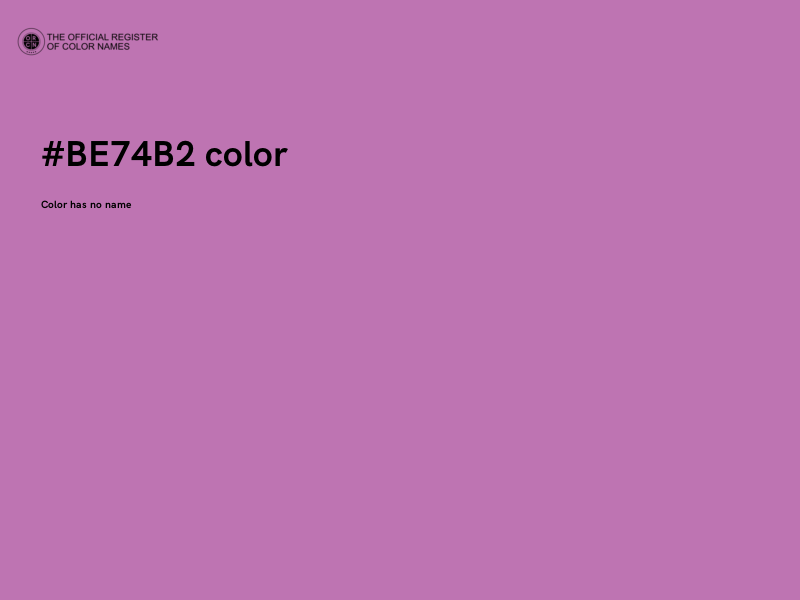 #BE74B2 color image