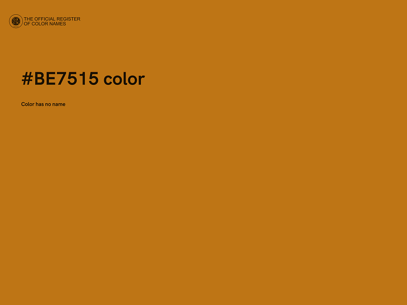 #BE7515 color image