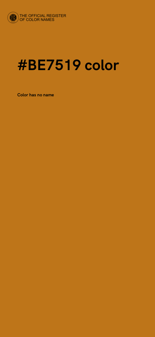 #BE7519 color image