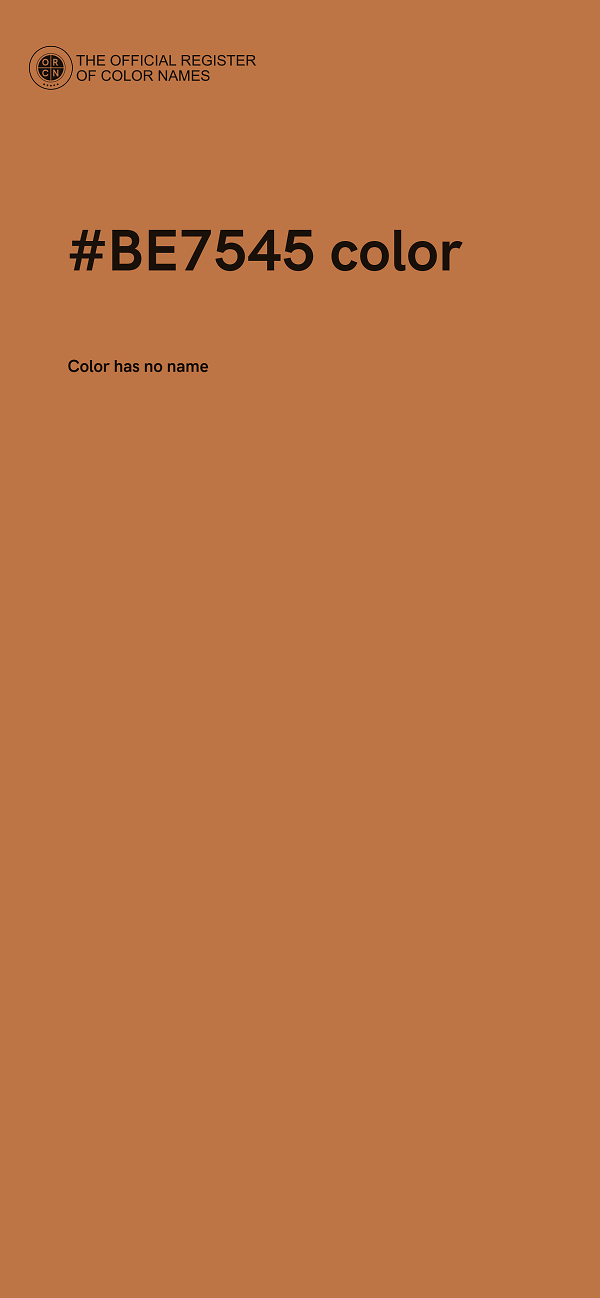 #BE7545 color image