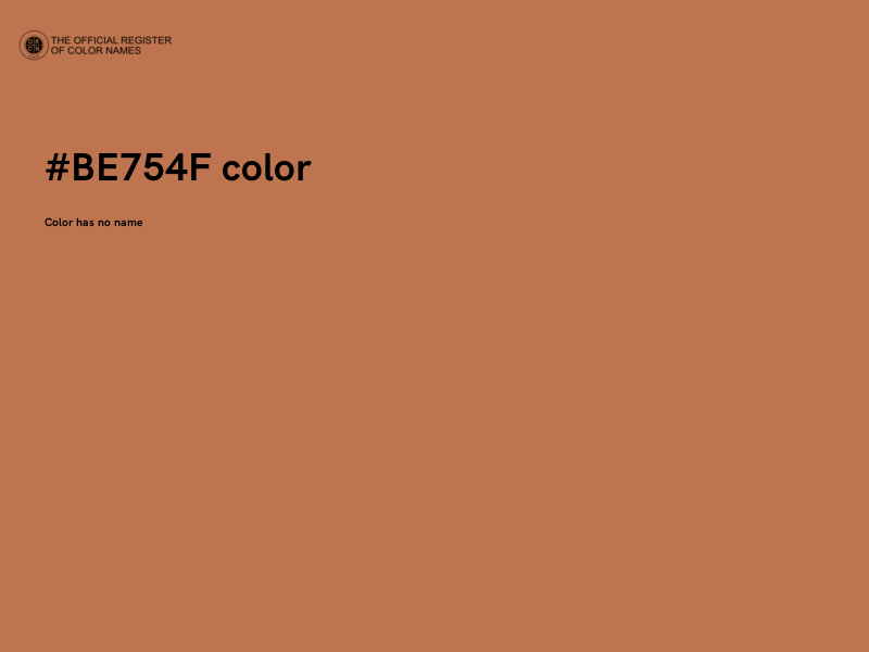 #BE754F color image
