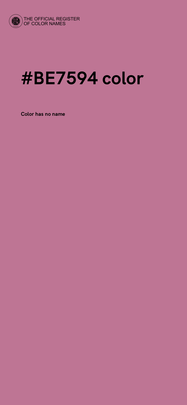 #BE7594 color image