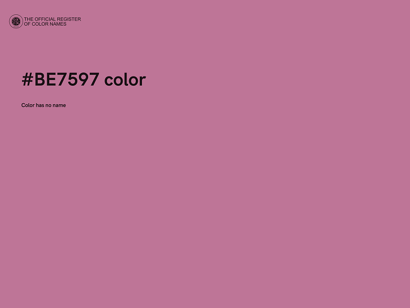 #BE7597 color image