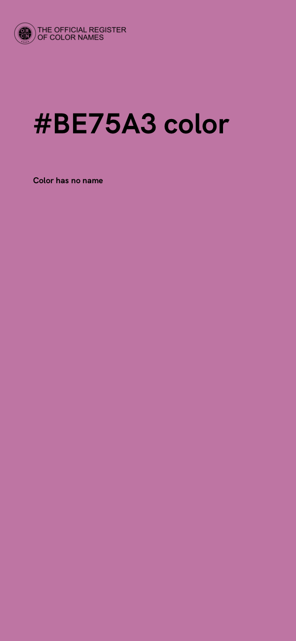#BE75A3 color image
