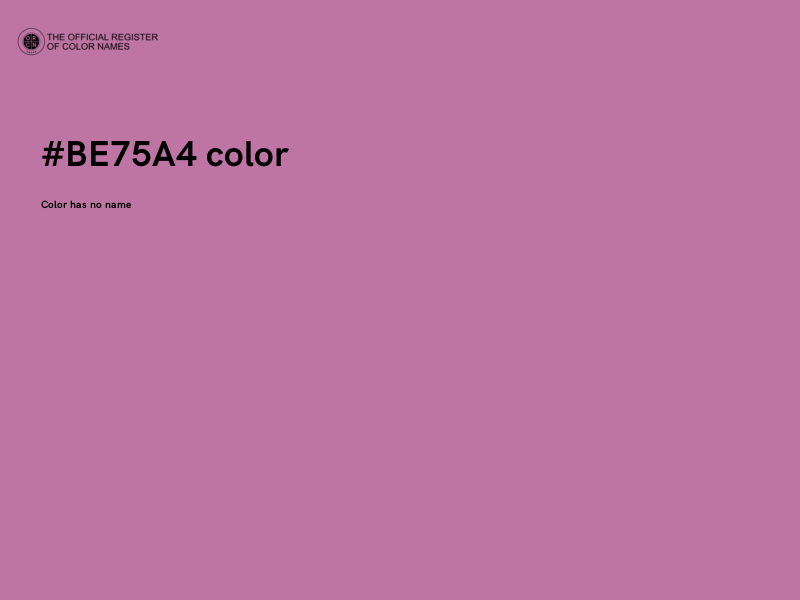 #BE75A4 color image