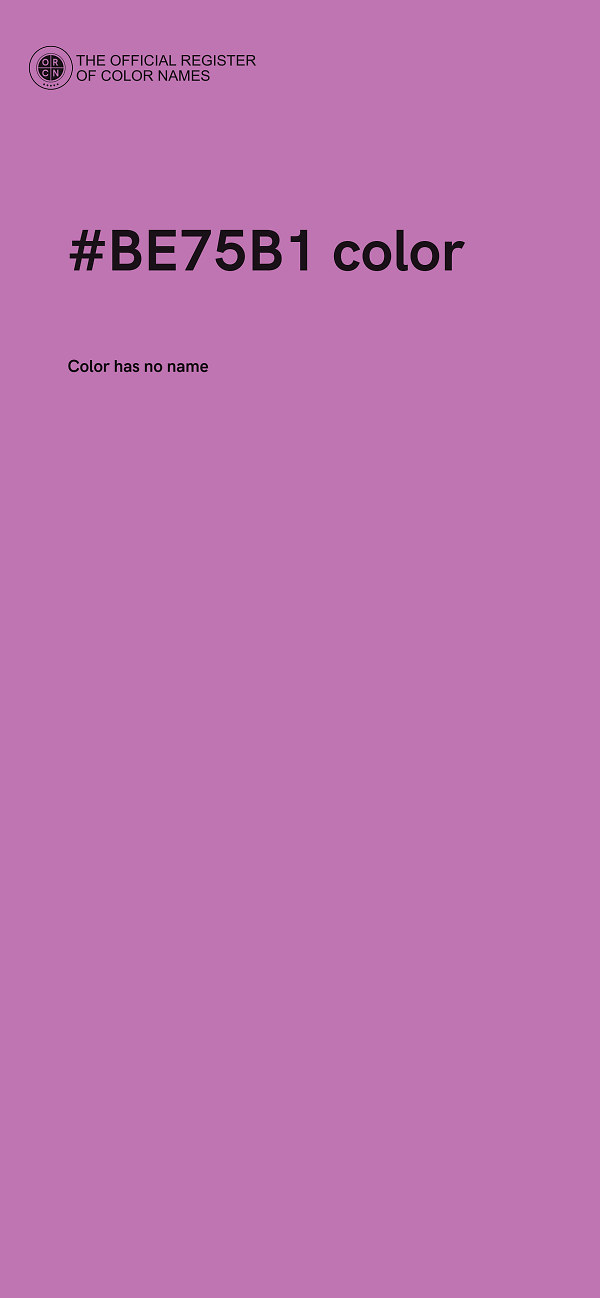 #BE75B1 color image