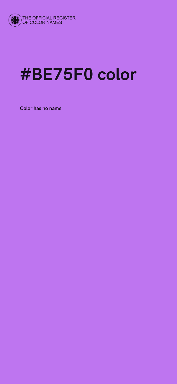 #BE75F0 color image