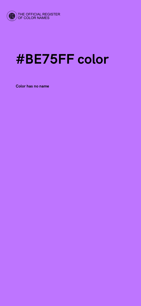 #BE75FF color image