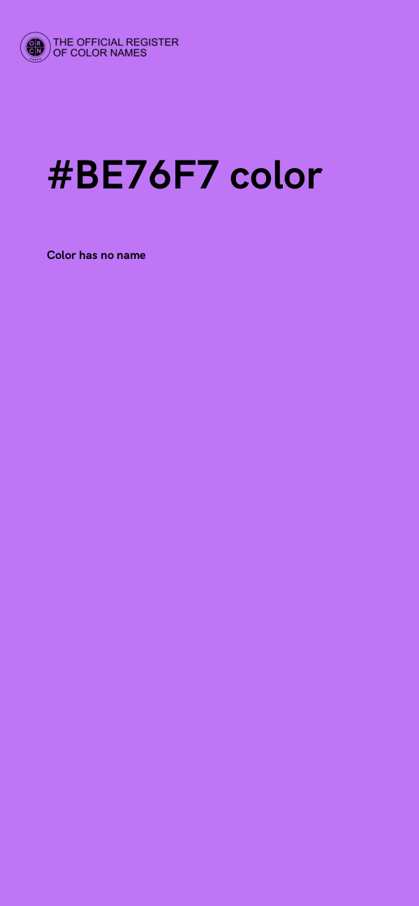 #BE76F7 color image