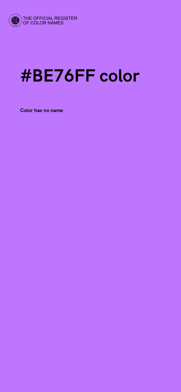 #BE76FF color image