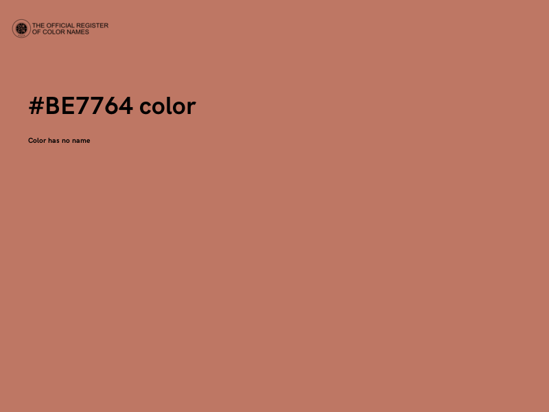 #BE7764 color image