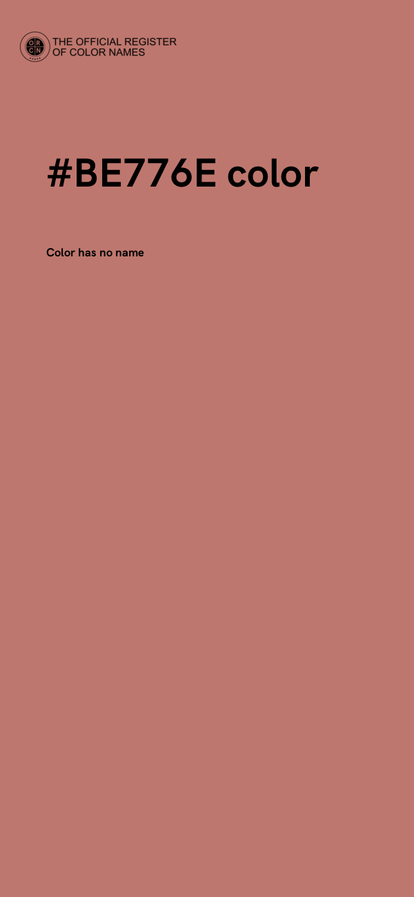 #BE776E color image