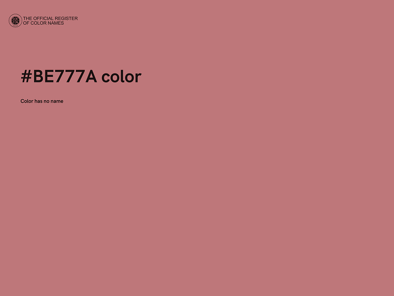#BE777A color image