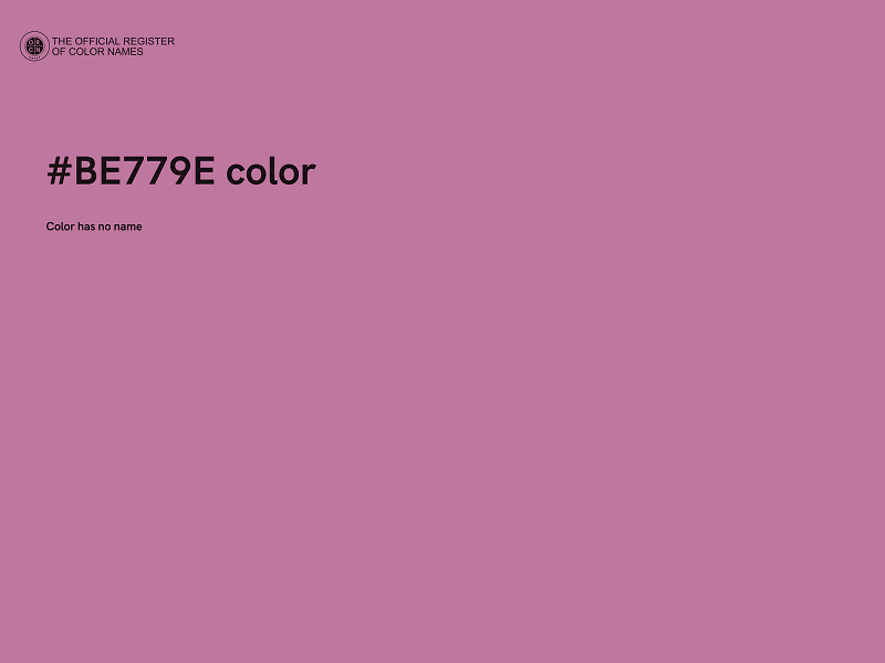 #BE779E color image