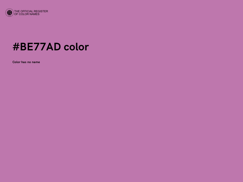 #BE77AD color image
