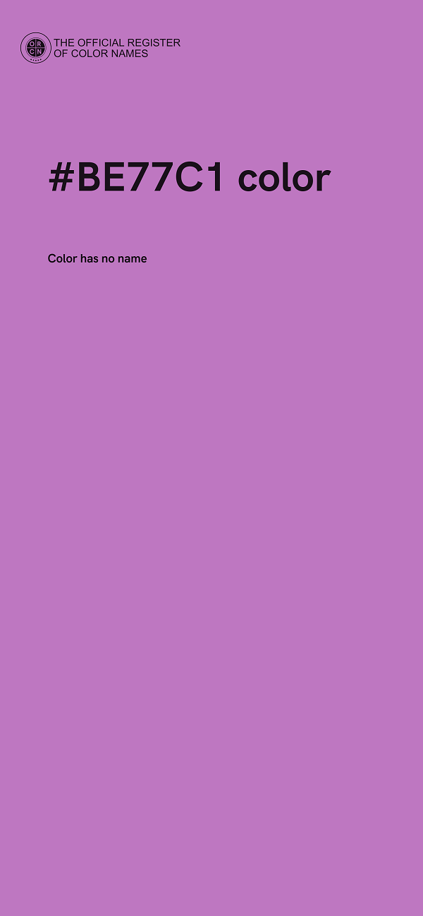 #BE77C1 color image