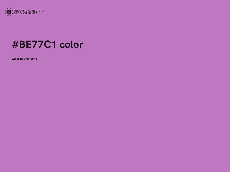 #BE77C1 color image