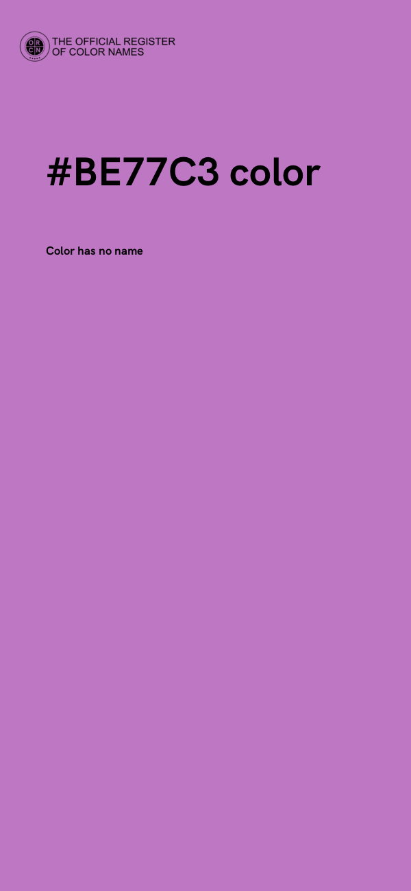 #BE77C3 color image