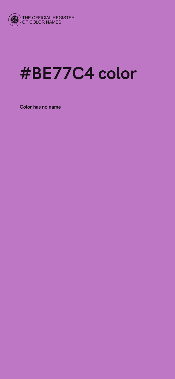 #BE77C4 color image