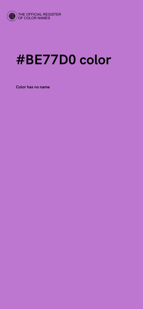 #BE77D0 color image